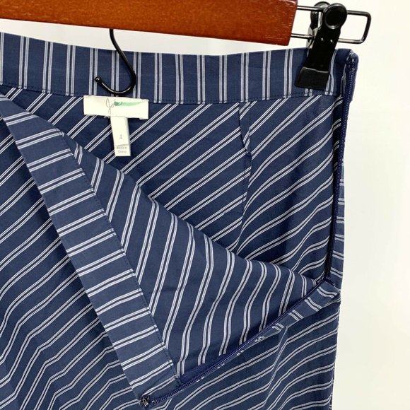 Joie Skirt Womens Size 4 Yenene Blue White Stripe Tiered Ruffle Asymmetrical Hem - Picture 6 of 10